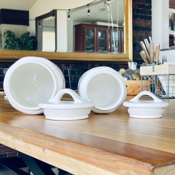 NWT Gorgeous TEA & COFFEE w/ Dimples  White & Black Glossy Ceramic Canister Set - Picture 11 of 16